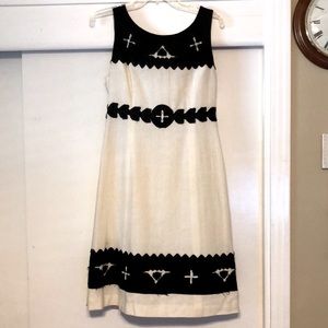 NEW Tory Burch black n white wool dress